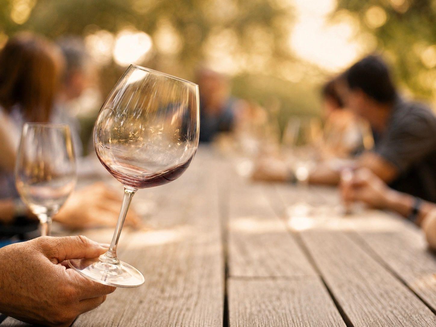 Dégustation de vin autour d’une table
